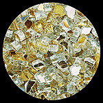 24K Gold Reflective Diamond Fire Pit Glass - 1 LB Crystal Package