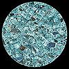 Carribean Teal Reflective Diamond Fire Pit Glass
