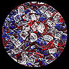Independance Day Diamond Fire Pit Glass