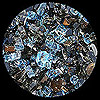 Royal Black Ice Diamond Fire Pit Glass