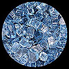 Sapphire Blue Diamond Fire Pit Glass