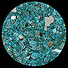 Turquoise Reflective Diamond Fire Pit Glass